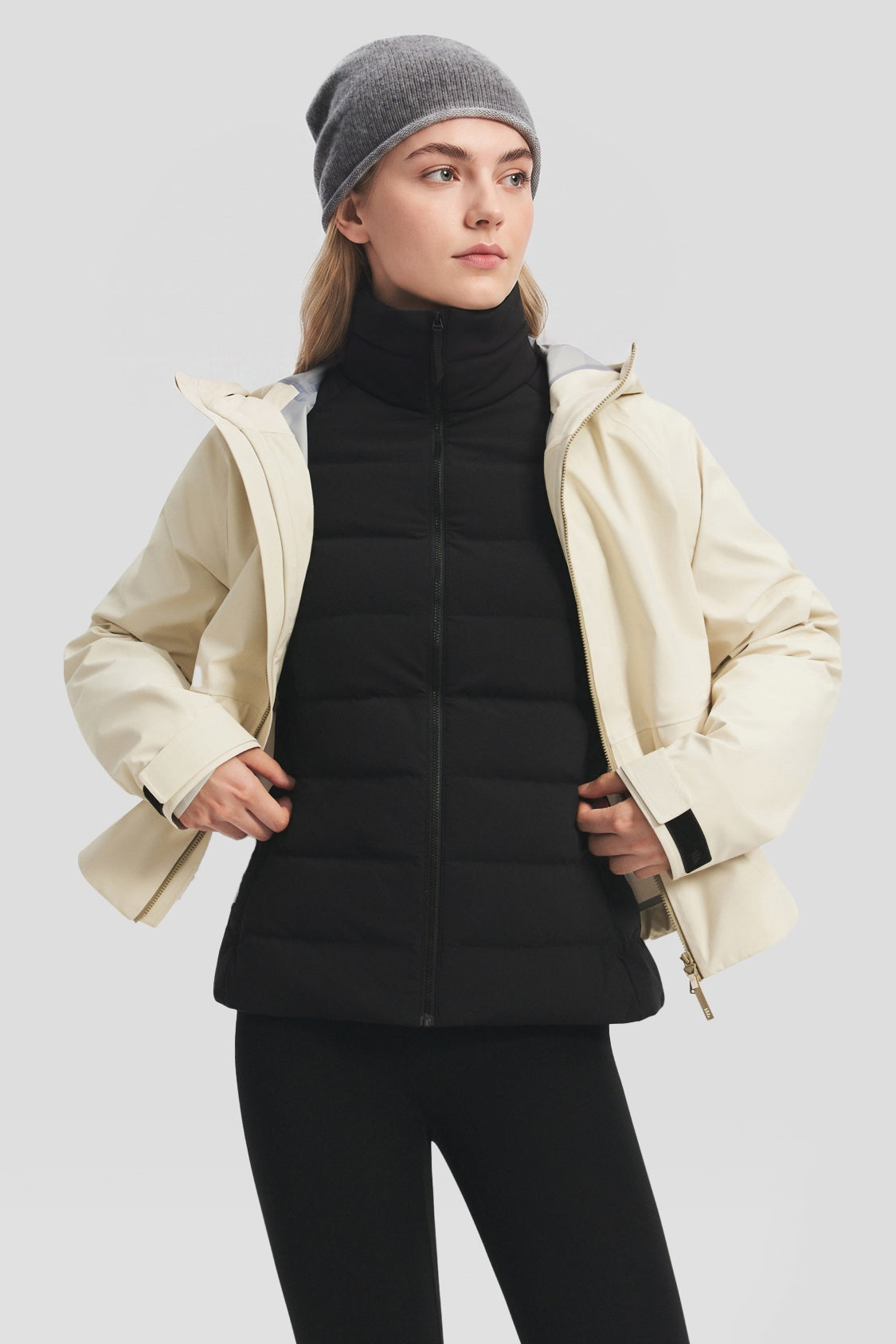 Women's Lightweight Stretch Slim-Fit Down Jacket (Mid Warmth) HD016
