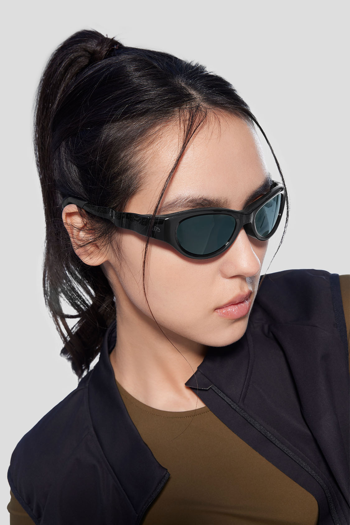 beneunder women's folding sunglasses #color_black