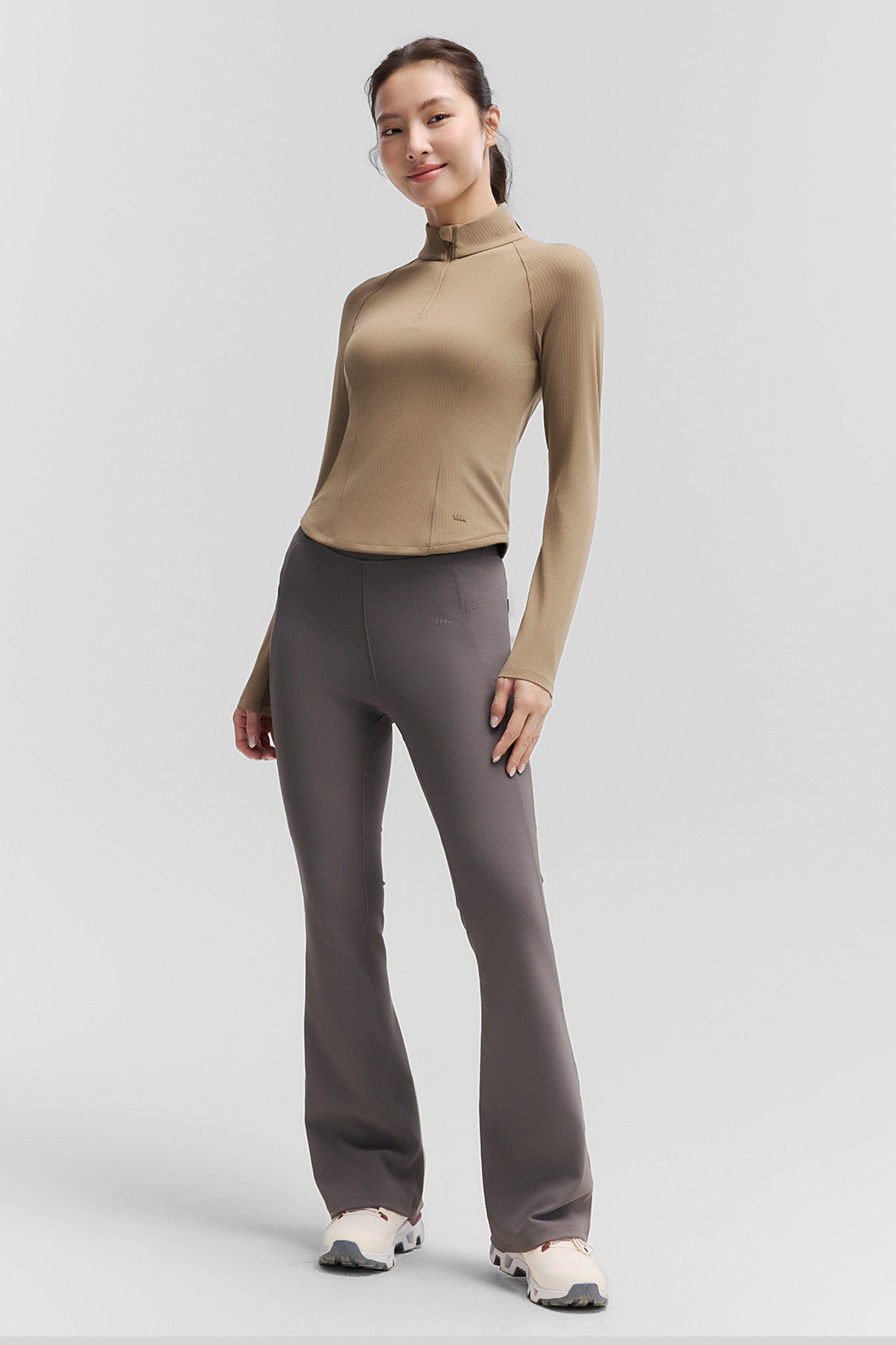 beneunder stripedry womens striped quick dry shaping top #color_brown