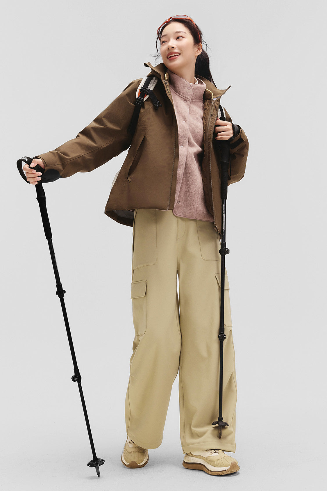 beneunder stormparatroop – women’s thermal parachute softshell pants #color_brown