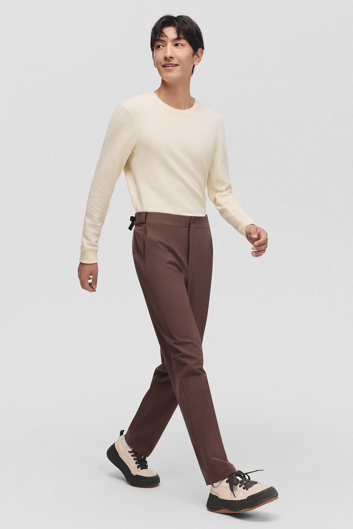 beneunder summitshell mens softshell straight leg pants #color_brown