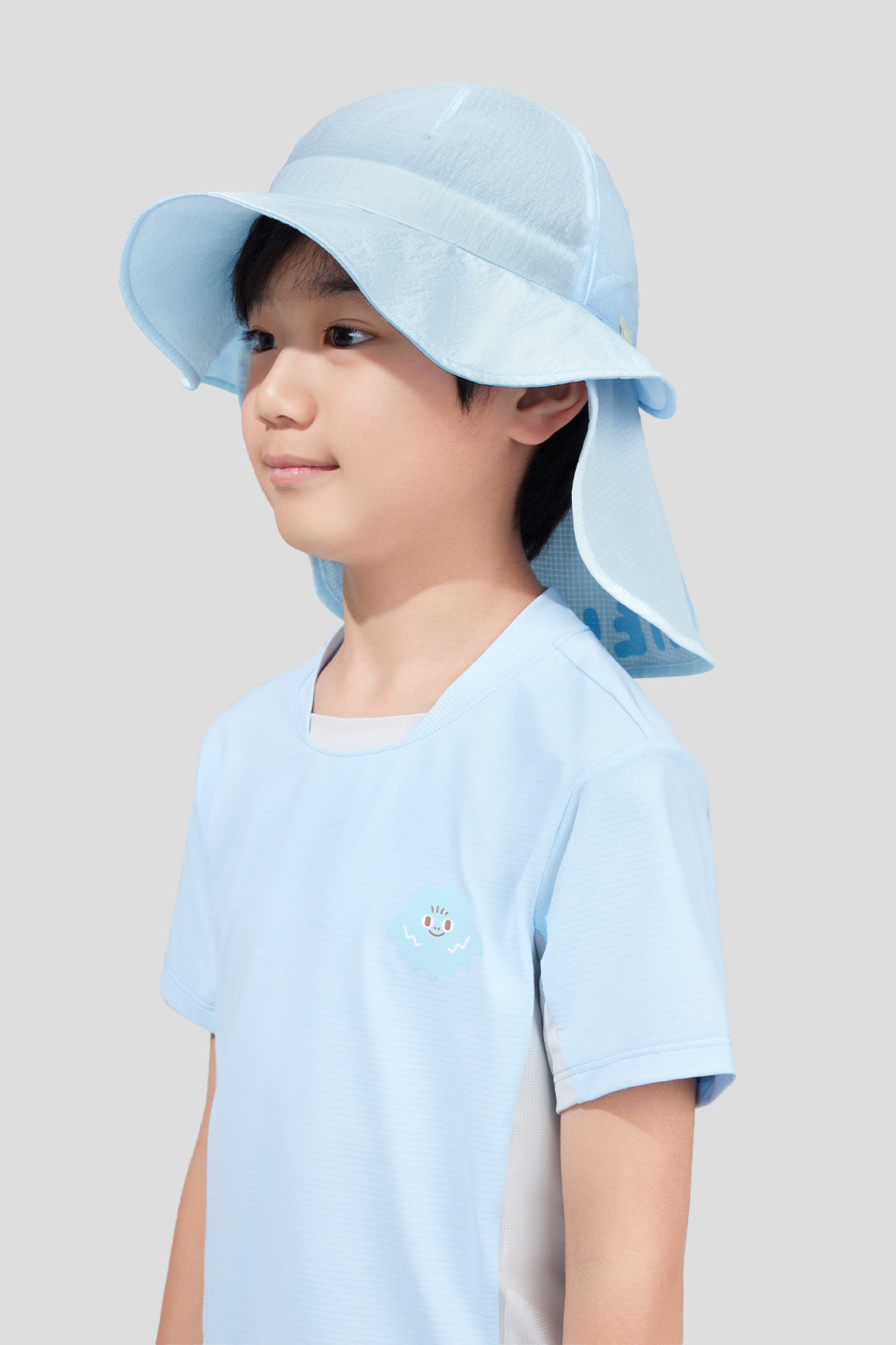 beneunder kid's bucket sun hats upf50+ #color_clear sky blue
