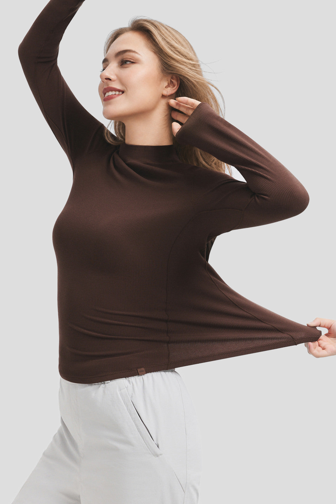 Women's Mock-Neck Base Layer Top (Light Warmth) SF026