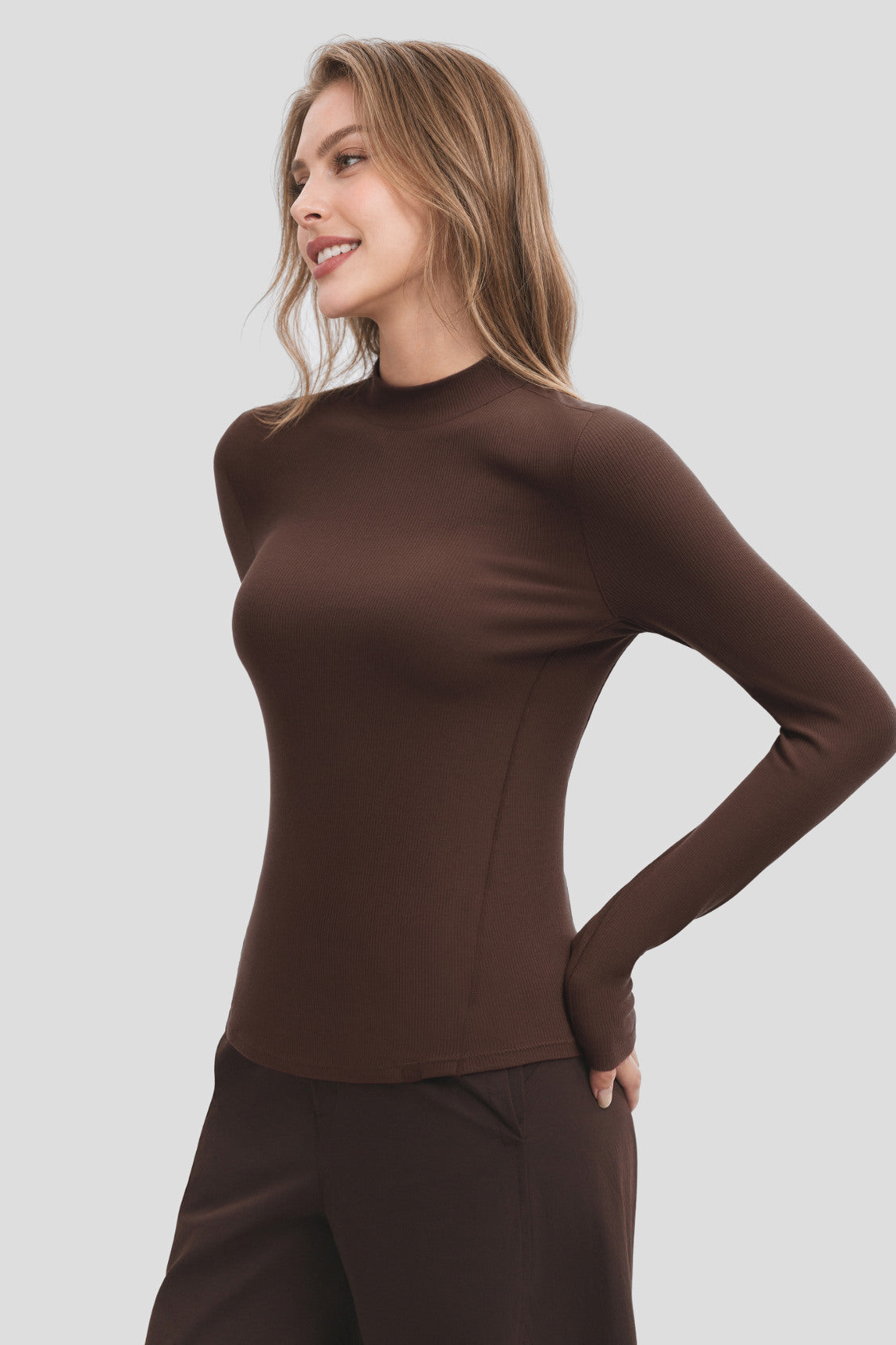 Women's Mock-Neck Base Layer Top (Light Warmth) SF026