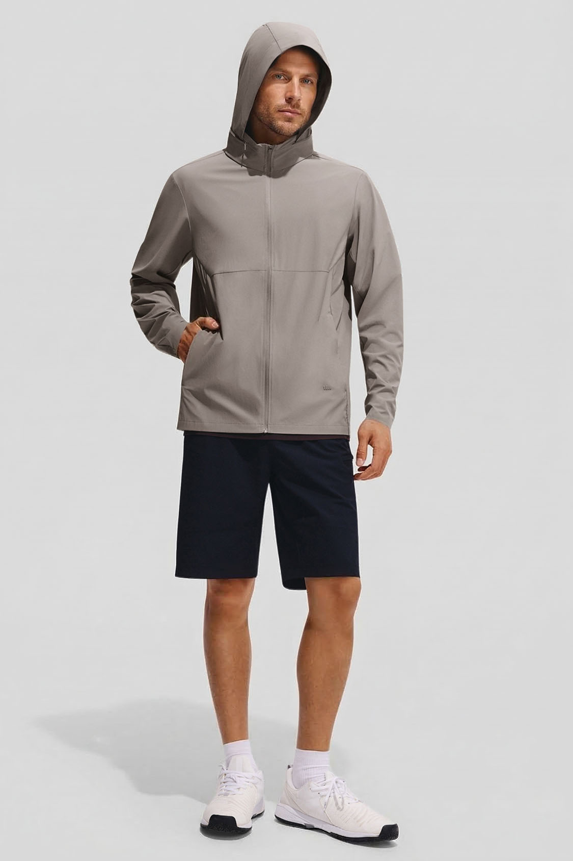 Men’s Packable-Hood Quick-Dry Sun Protection Jacket UPF 100+ DS007