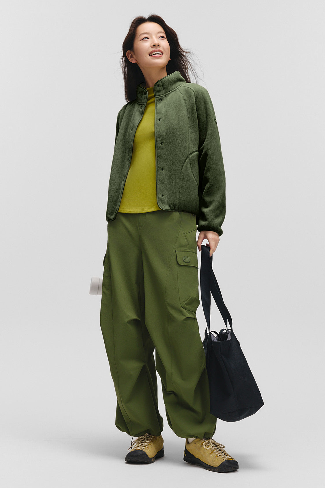 beneunder corefit womens light warmth regular fit fleece jacket#color_dark green