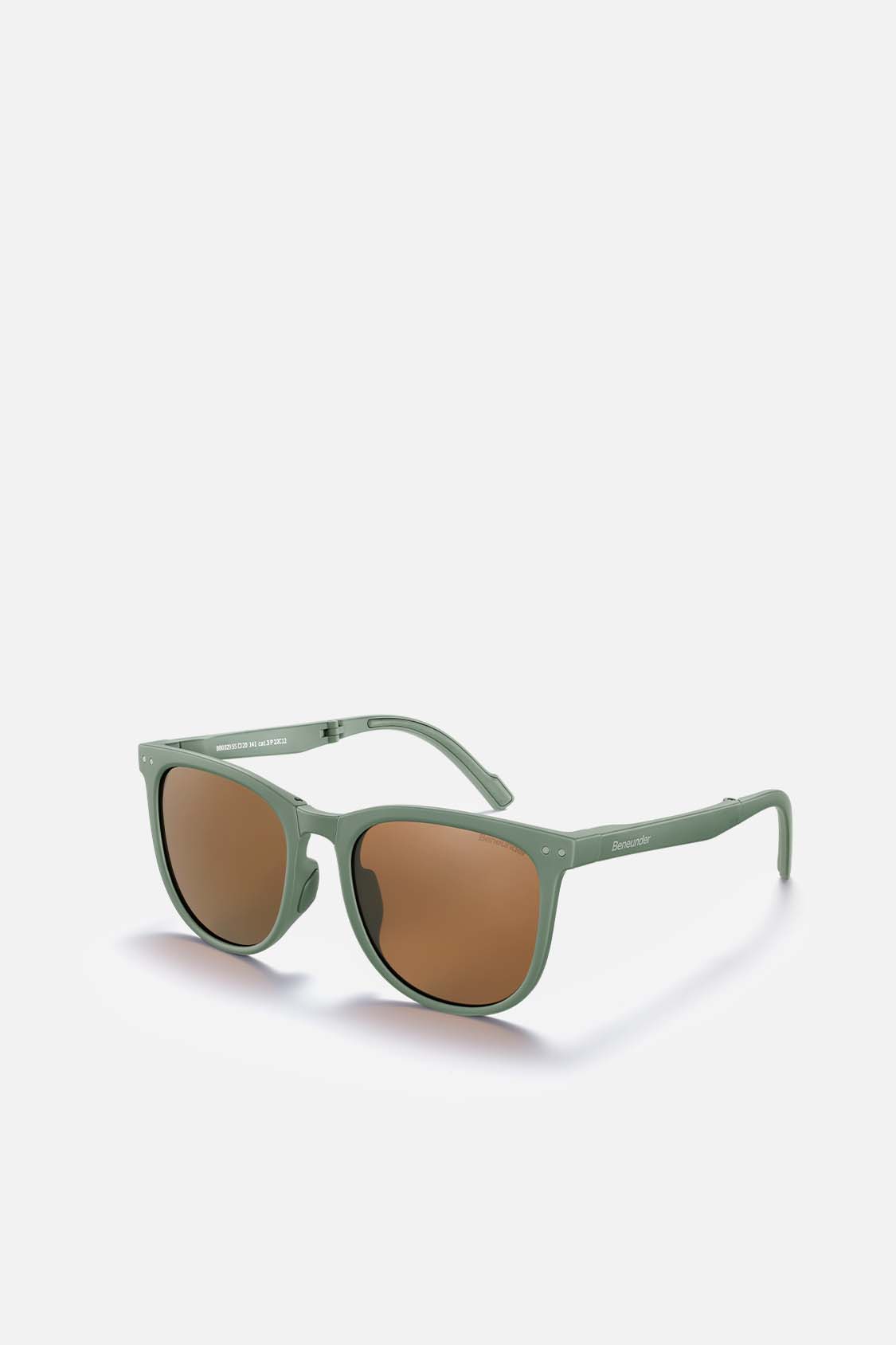 beneunder folding classic sunglasses uv400 #color_bamboo stonw green