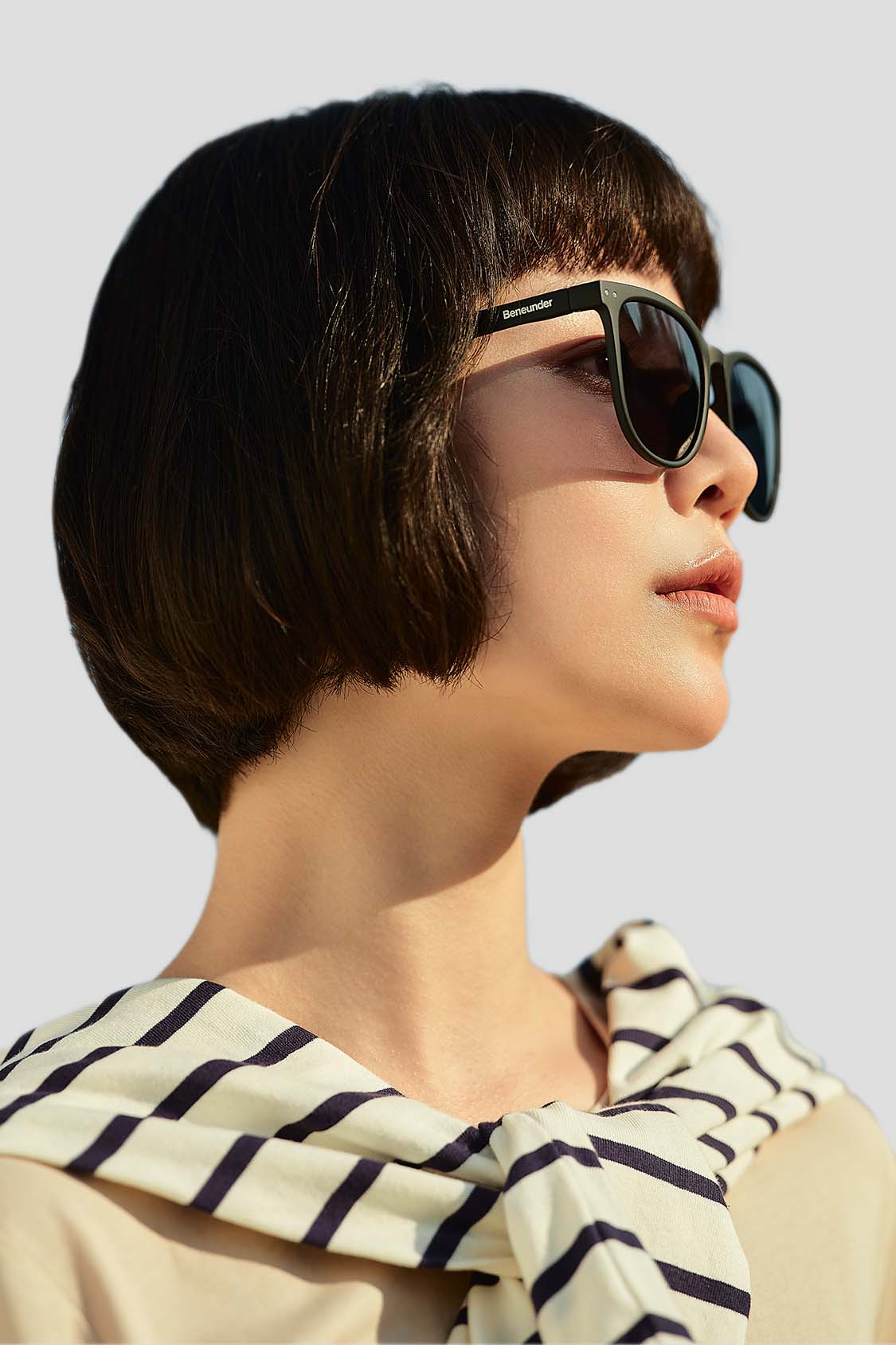beneunder folding classic sunglasses uv400 #color_dawn black