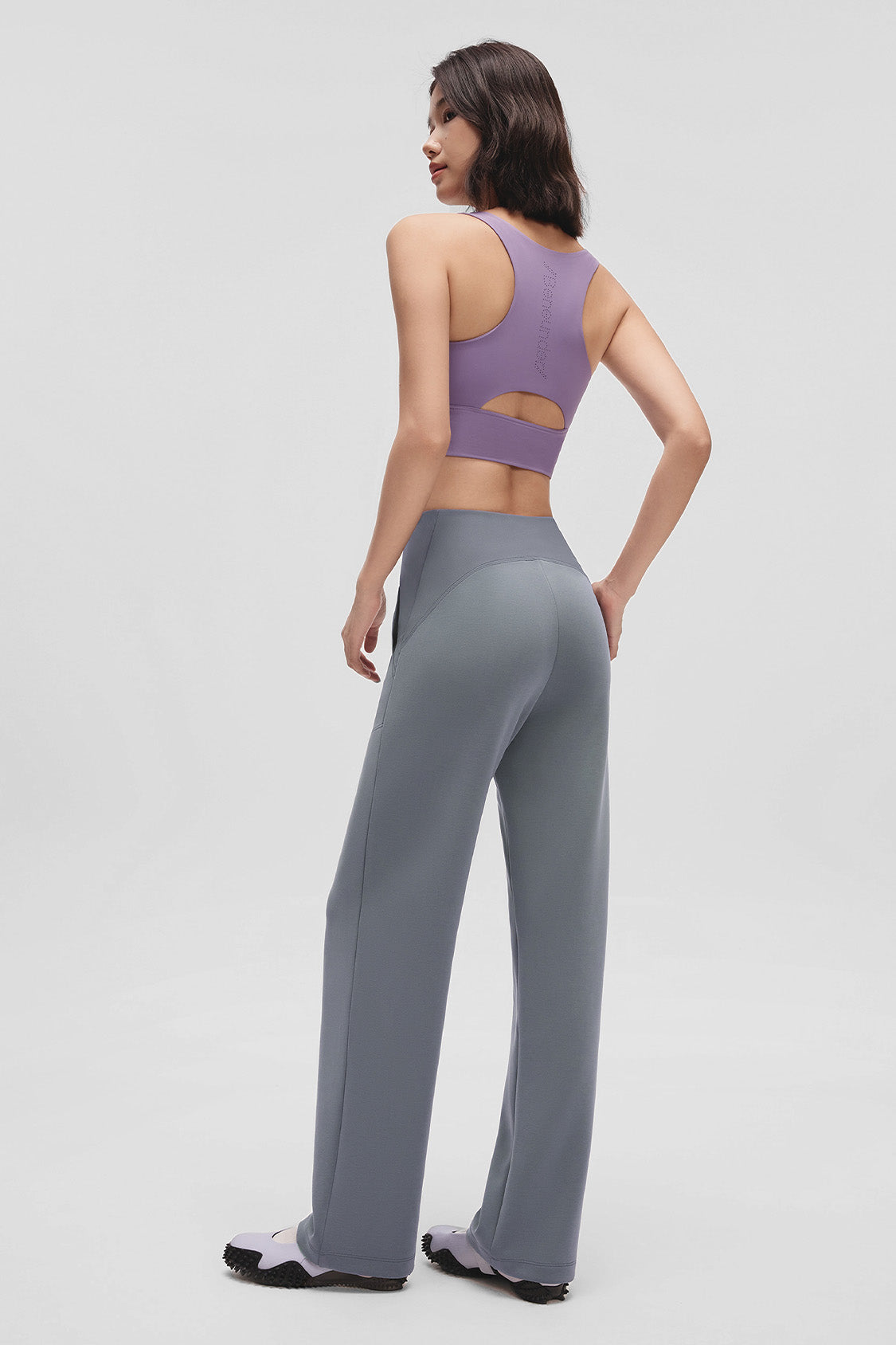 beneunder flexstraight womens high stretch straight leg pants #color_deep gray