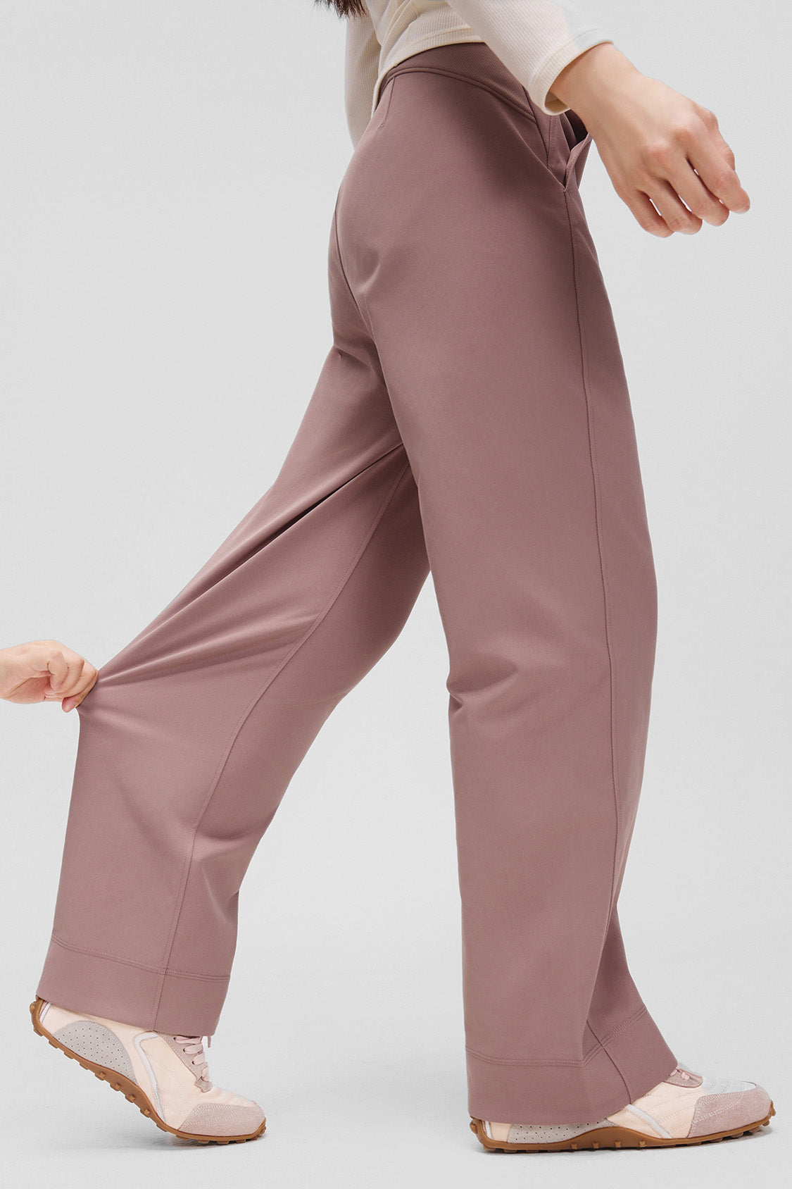 beneunder wrinkleaway womens easy care straight leg pants #color_dusty rose