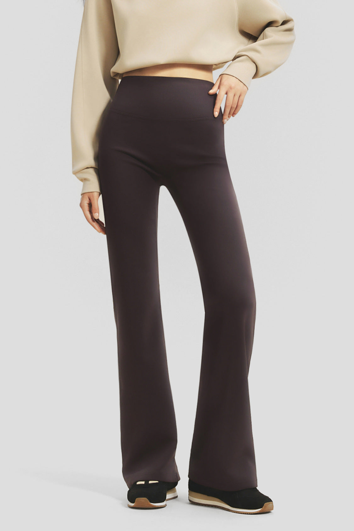 Women's High-Stretch Latex Waist Slight Flare Pants EL031/EL034