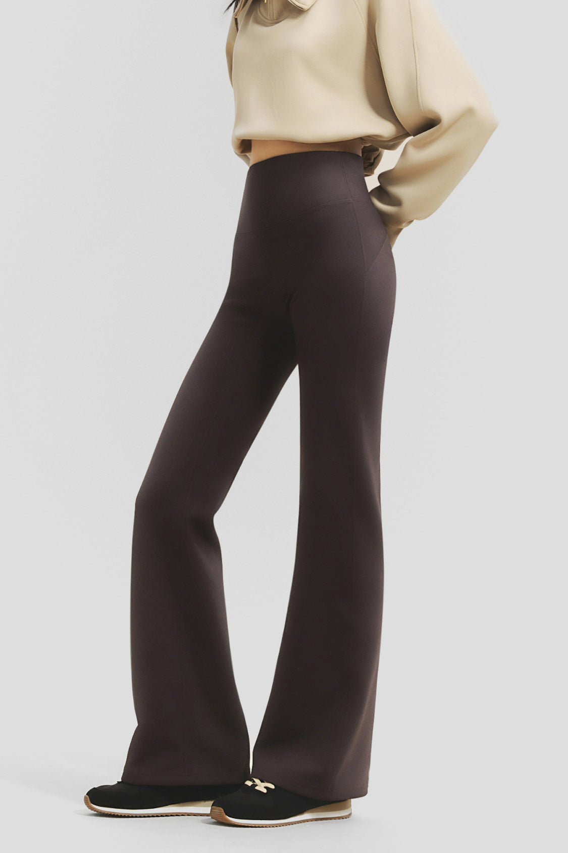 Women's High-Stretch Latex Waist Slight Flare Pants EL031/EL034