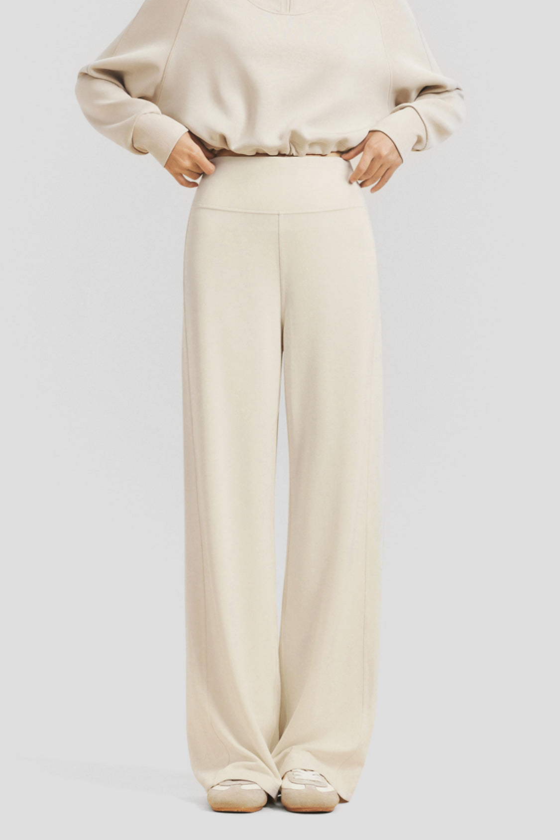Women's High-Stretch Latex Waist Straight-Leg Pants EL033/EL035
