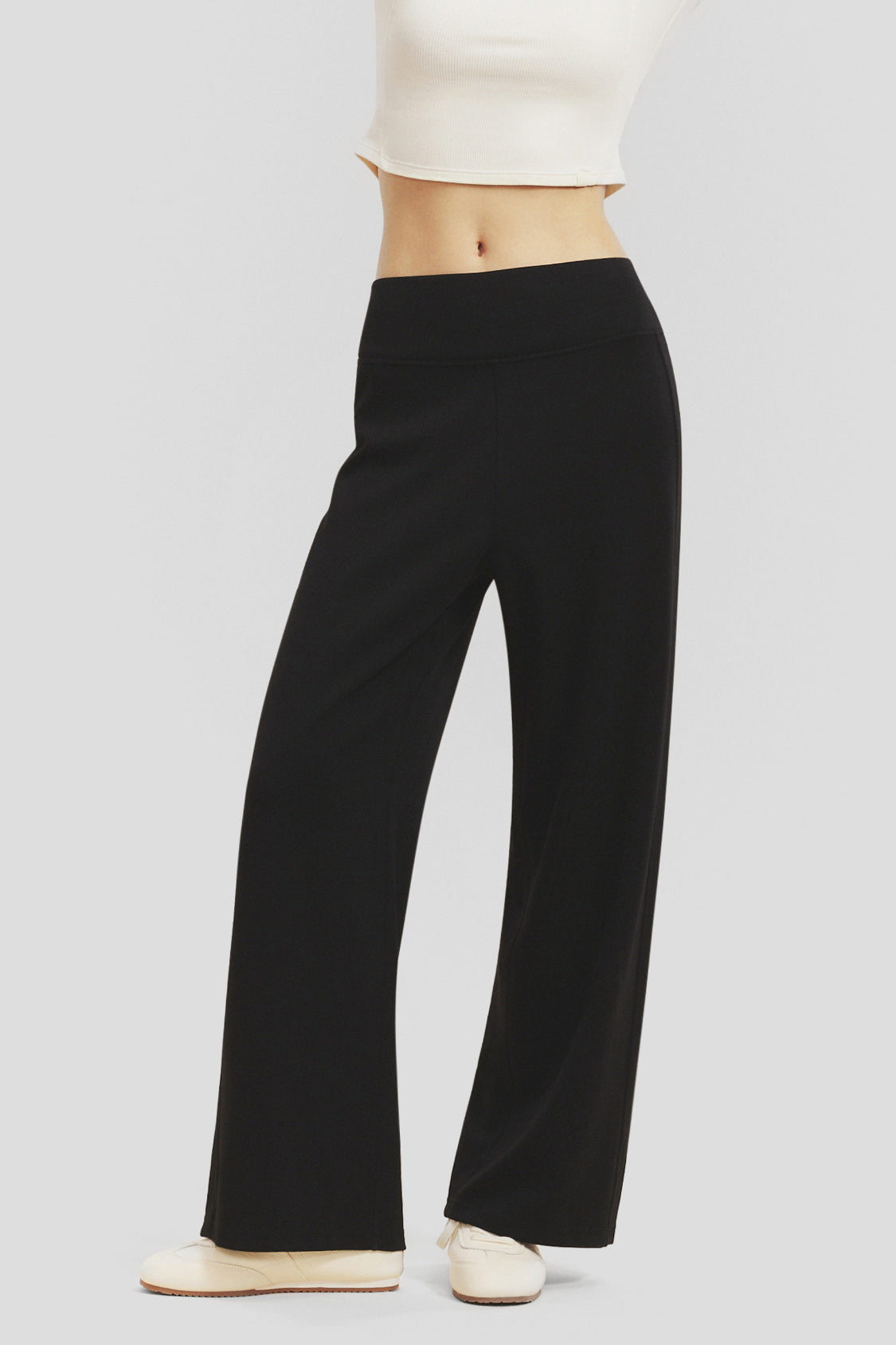 Women's High-Stretch Latex Waist Straight-Leg Pants EL033/EL035