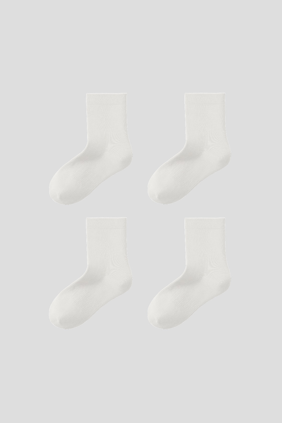 Unisex High-Stretch Cotton Crew Socks (4-Pack) EL039/EL041
