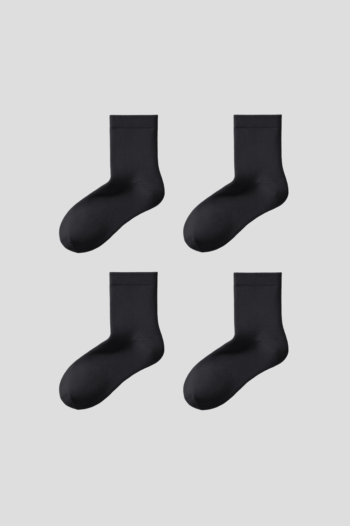 Unisex High-Stretch Cotton Crew Socks (4-Pack) EL039/EL041