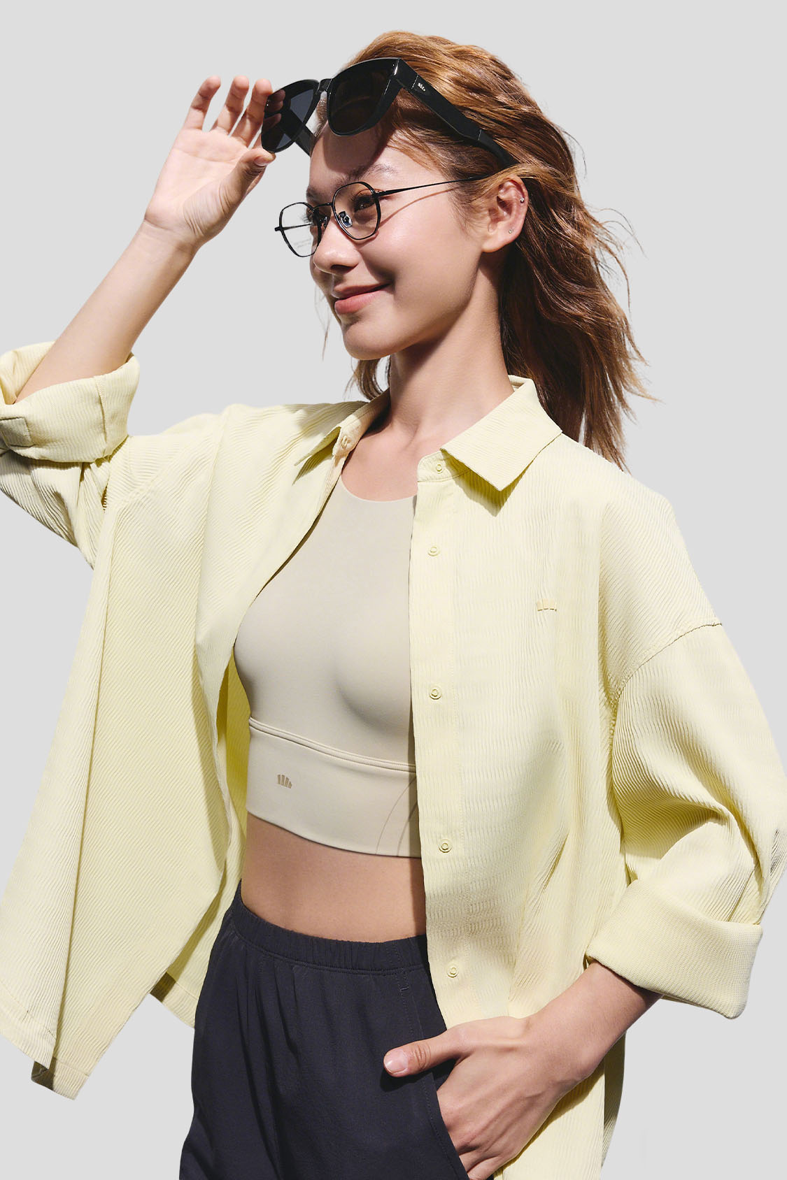 Square-Round Frame Prescription Fit-Over Sunglasses UV 400 FD008