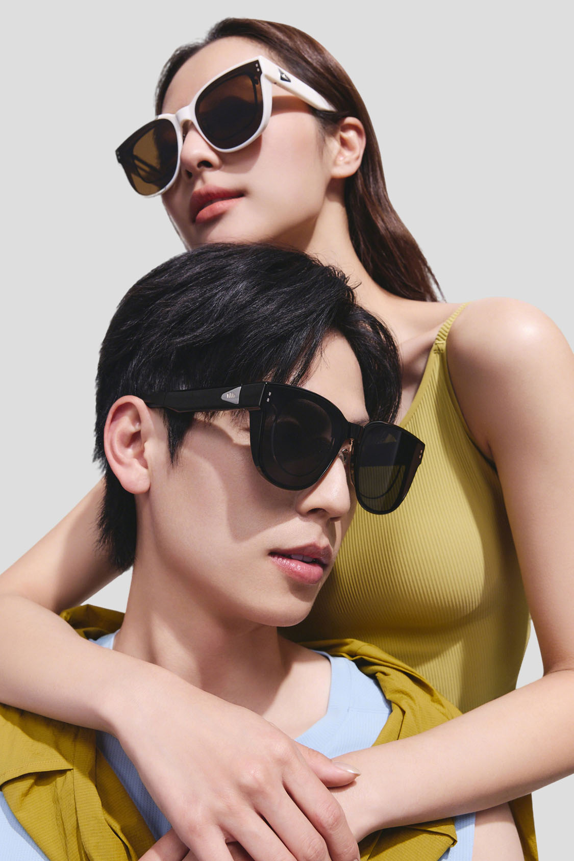 Square-Round Frame Prescription Fit-Over Sunglasses UV 400 FD008