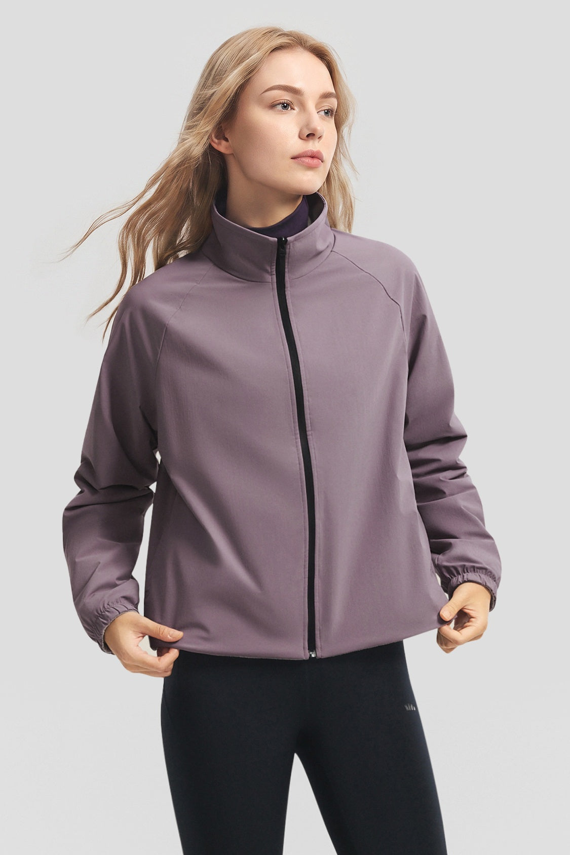 Women's Reversible Stand-Collar Micro Fleece Jacket (Mid Warmth) PM031