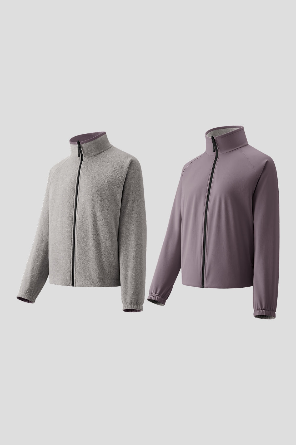 Women's Reversible Stand-Collar Micro Fleece Jacket (Mid Warmth) PM031