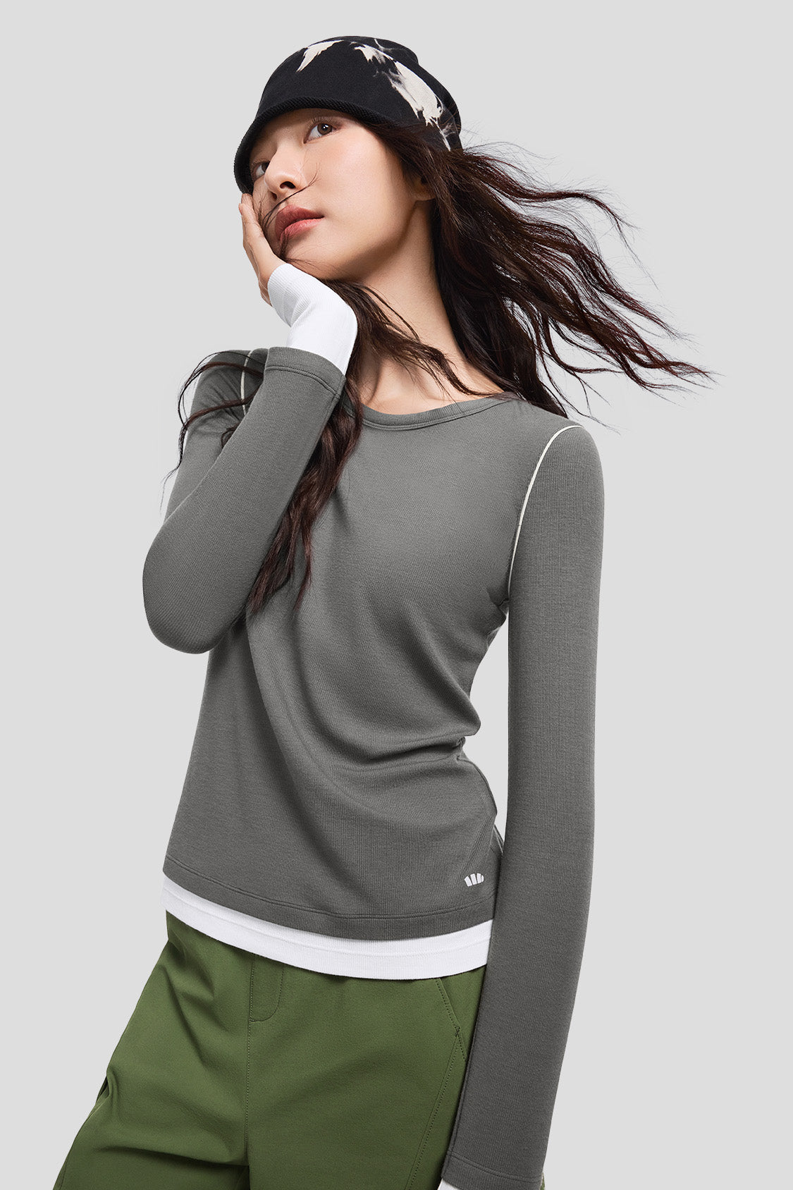 beneunder women's base layer #color_graphite gray