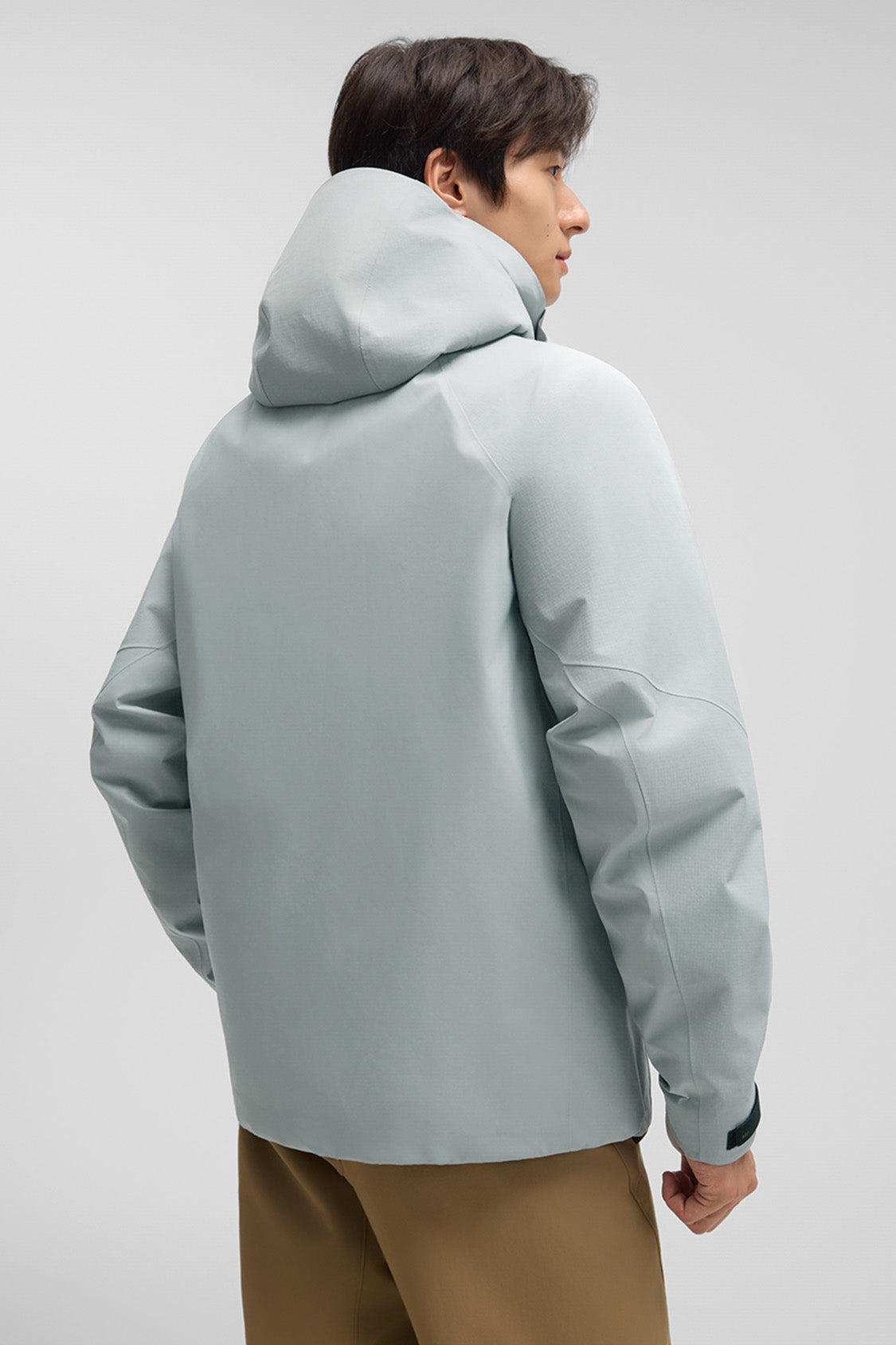 beneunder trailguard – men’s stretch insulated shell jacket (removable hood, warm liner) #color_gray