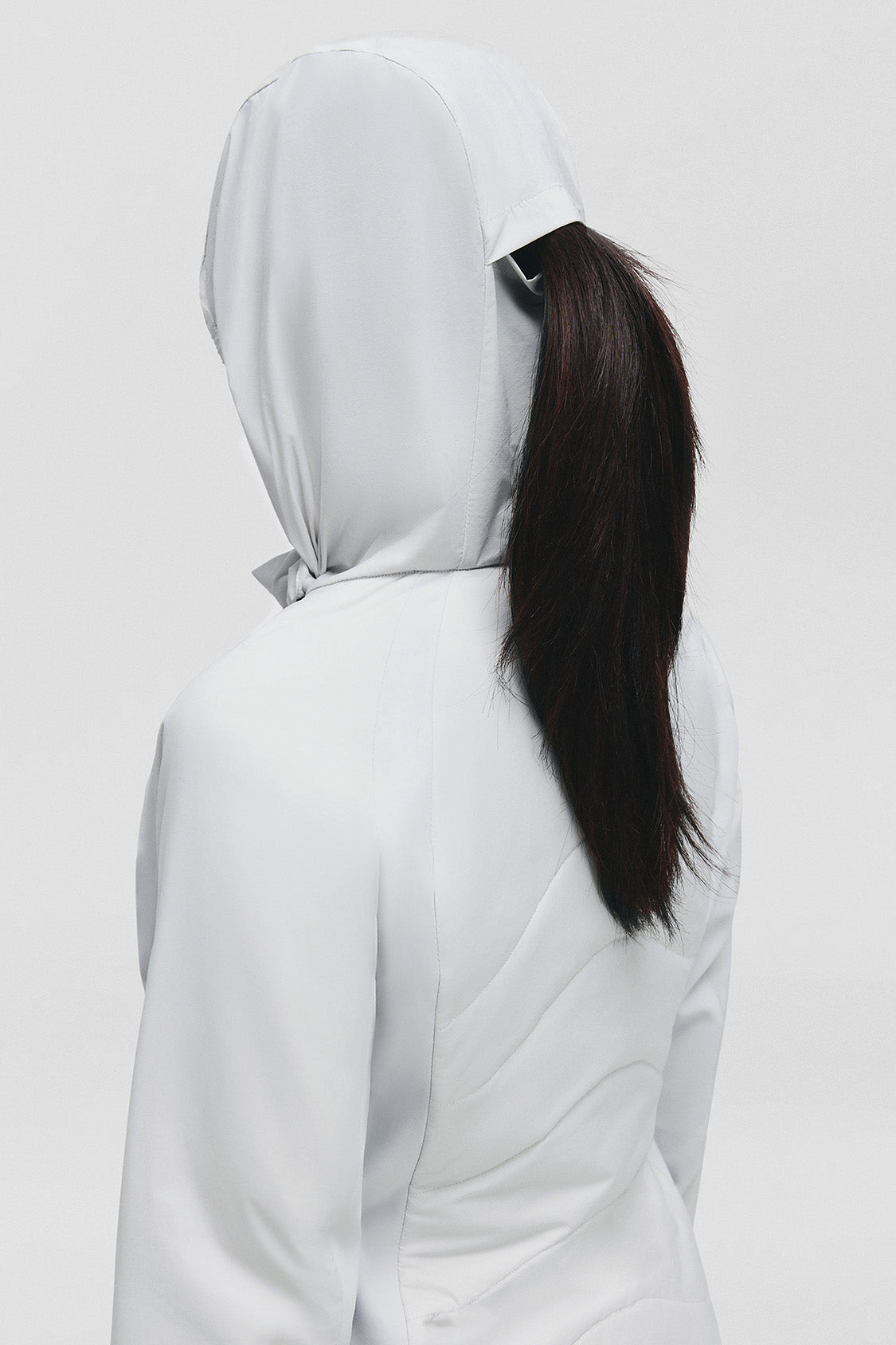 beneunder hoodmotion womens medium warmth hooded stretch fleece jacket #color_gray