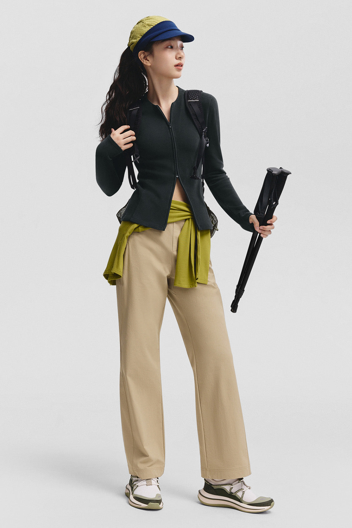 beneunder twintrail womens medium warmth double zip fleece base layer #color_gray