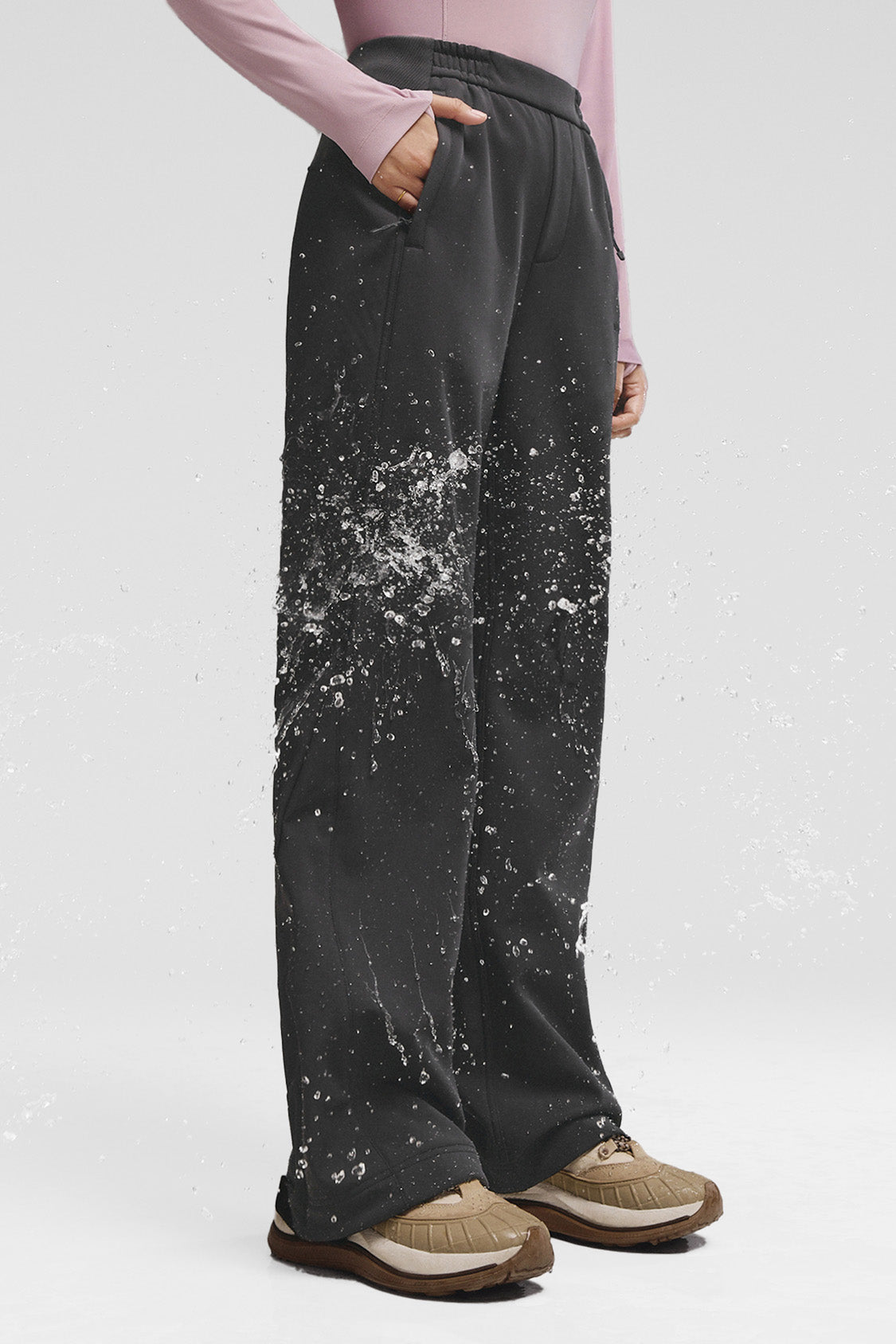 beneunder softshield – women’s thermal flare softshell pants #color_gray