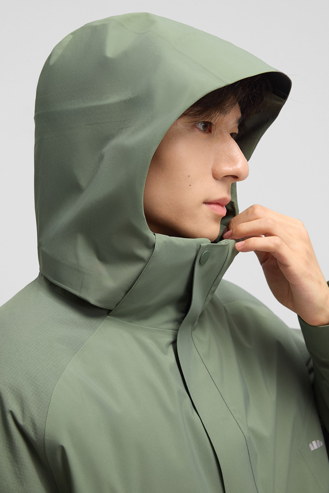 beneunder trailguard – men’s stretch insulated shell jacket (removable hood, warm liner) #color_green