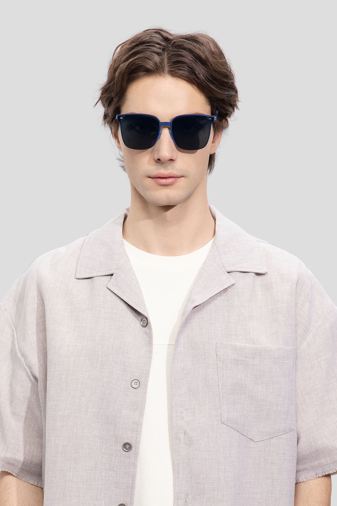 beneunder men's slimline polarized folding sunglasses shades #color_ink blue