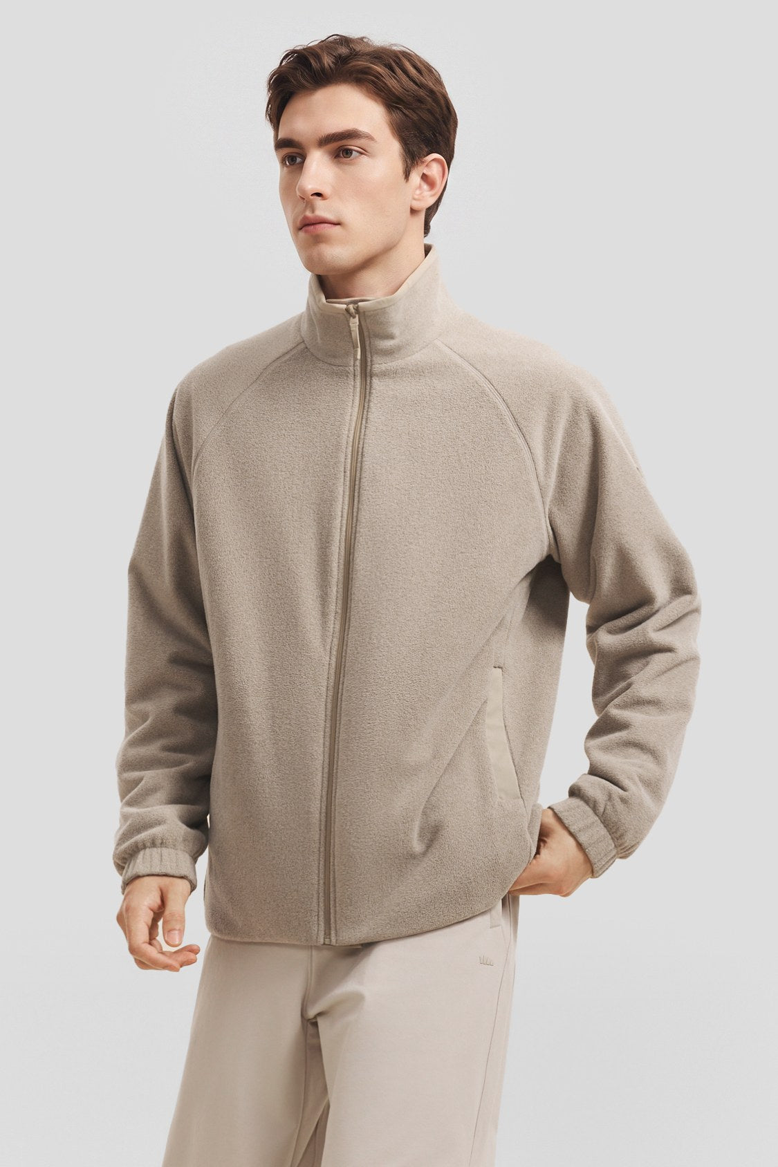 Herren-Wendejacke aus Microfleece mit Stehkragen (mittlere Wärme) PM036