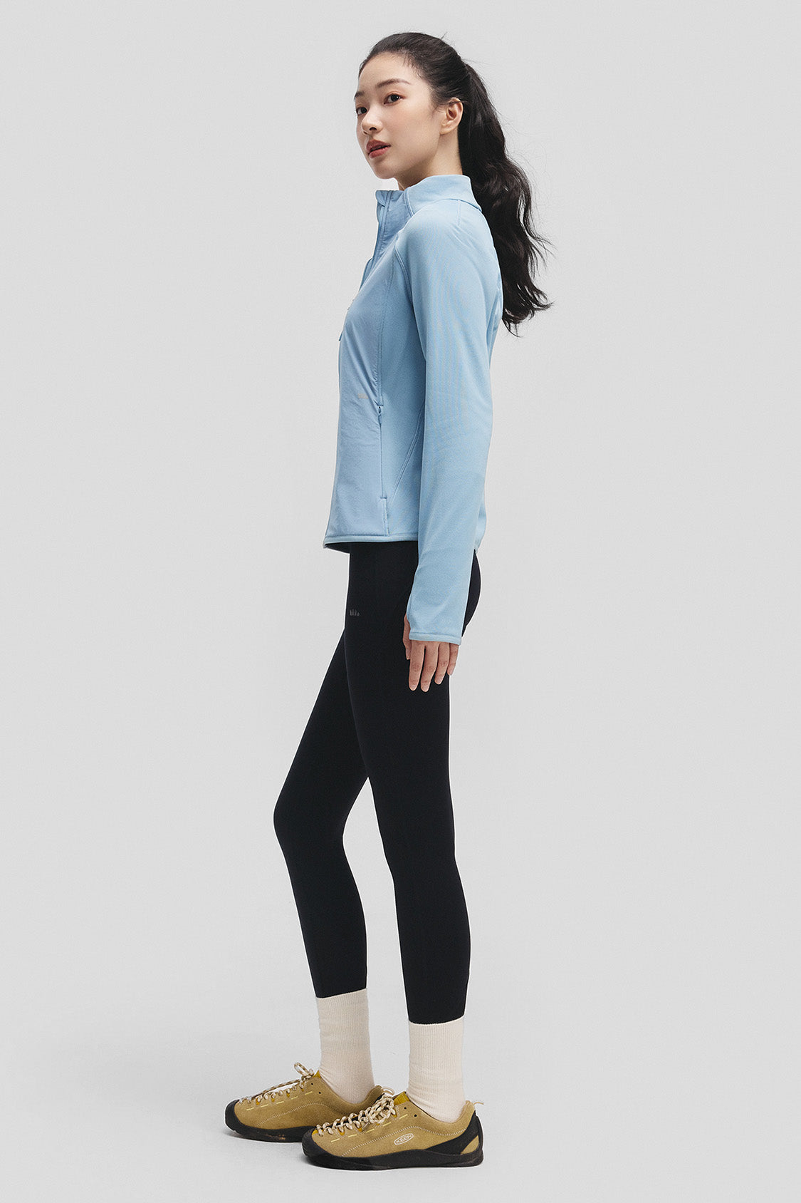 beneunder microwind womens light warmth windproof micro fleece jacket#color_light blue