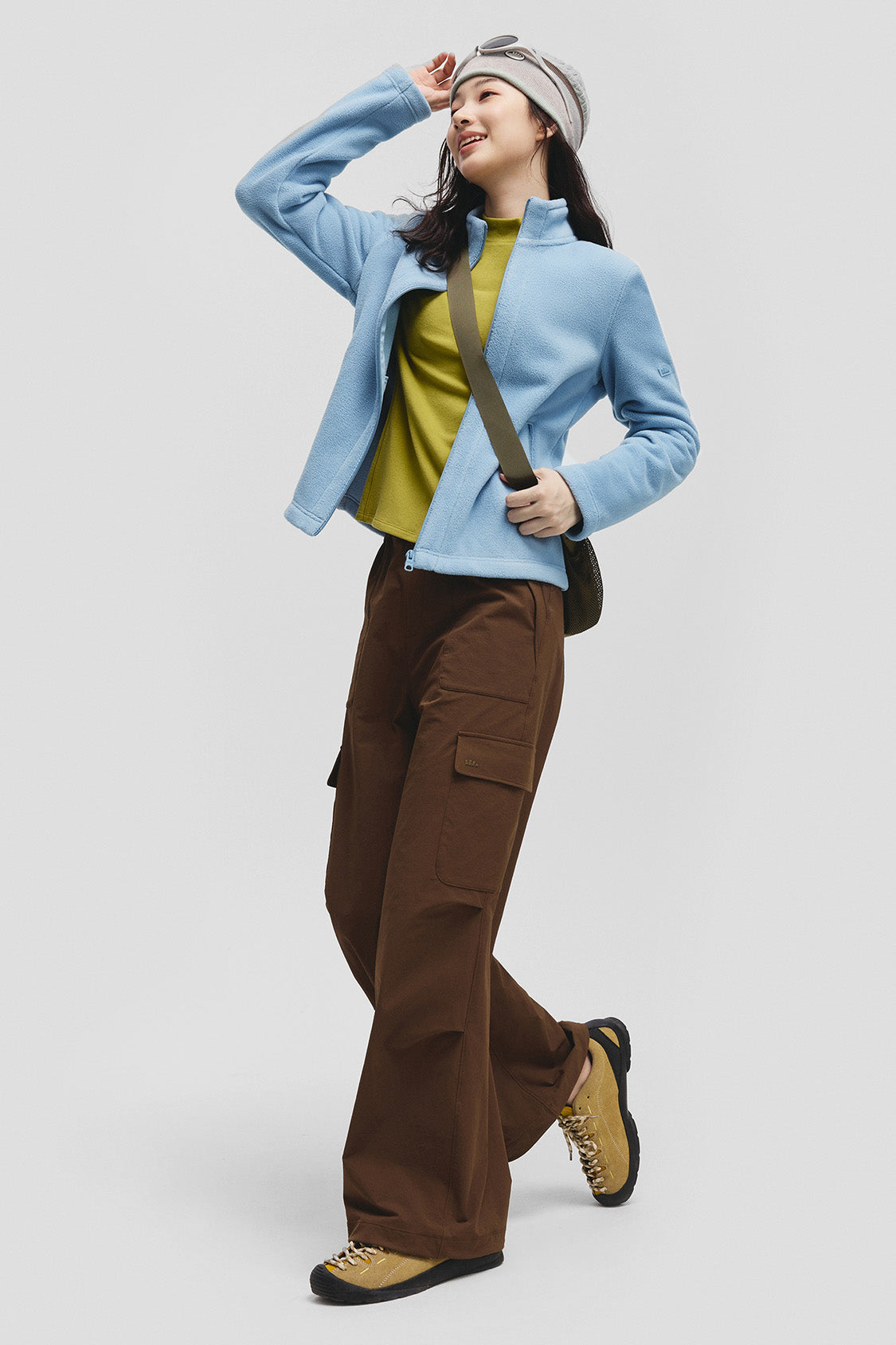 beneunder slimtherm womens light warmth slim fit fleece jacket#color_light blue