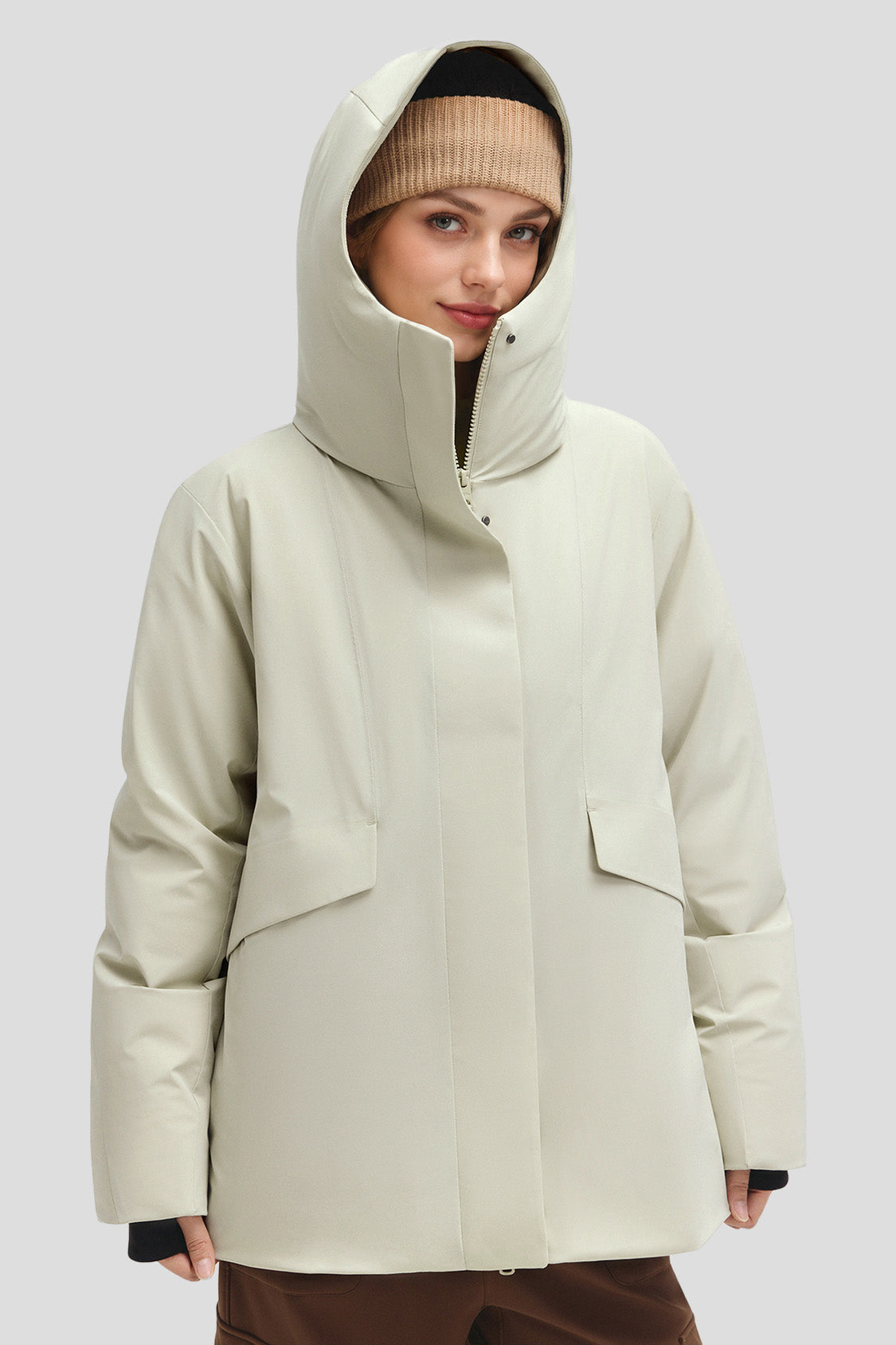 FrostShield – Women’s Full-Protection Boxy Down Jacket (Extra Warm, Long Sleeve) HD003