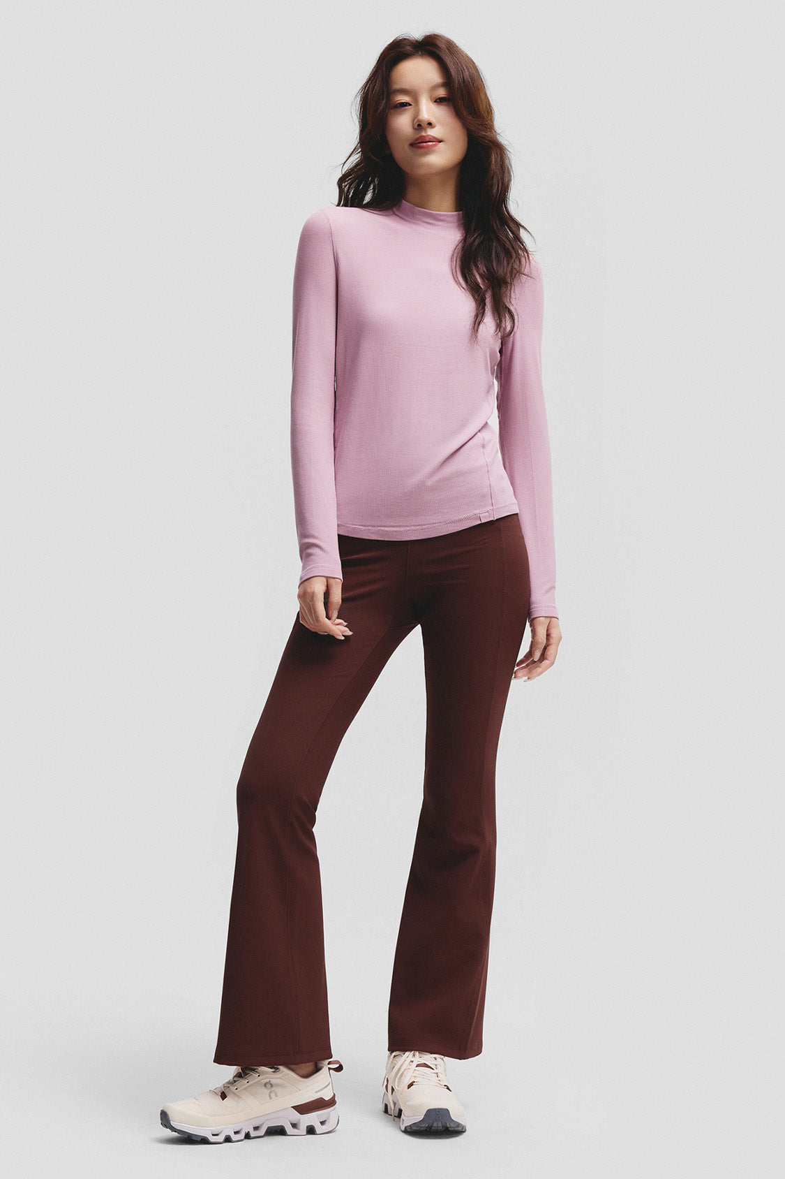 beneunder cozyflex womens half turtleneck thermal base layer top #color_light pink