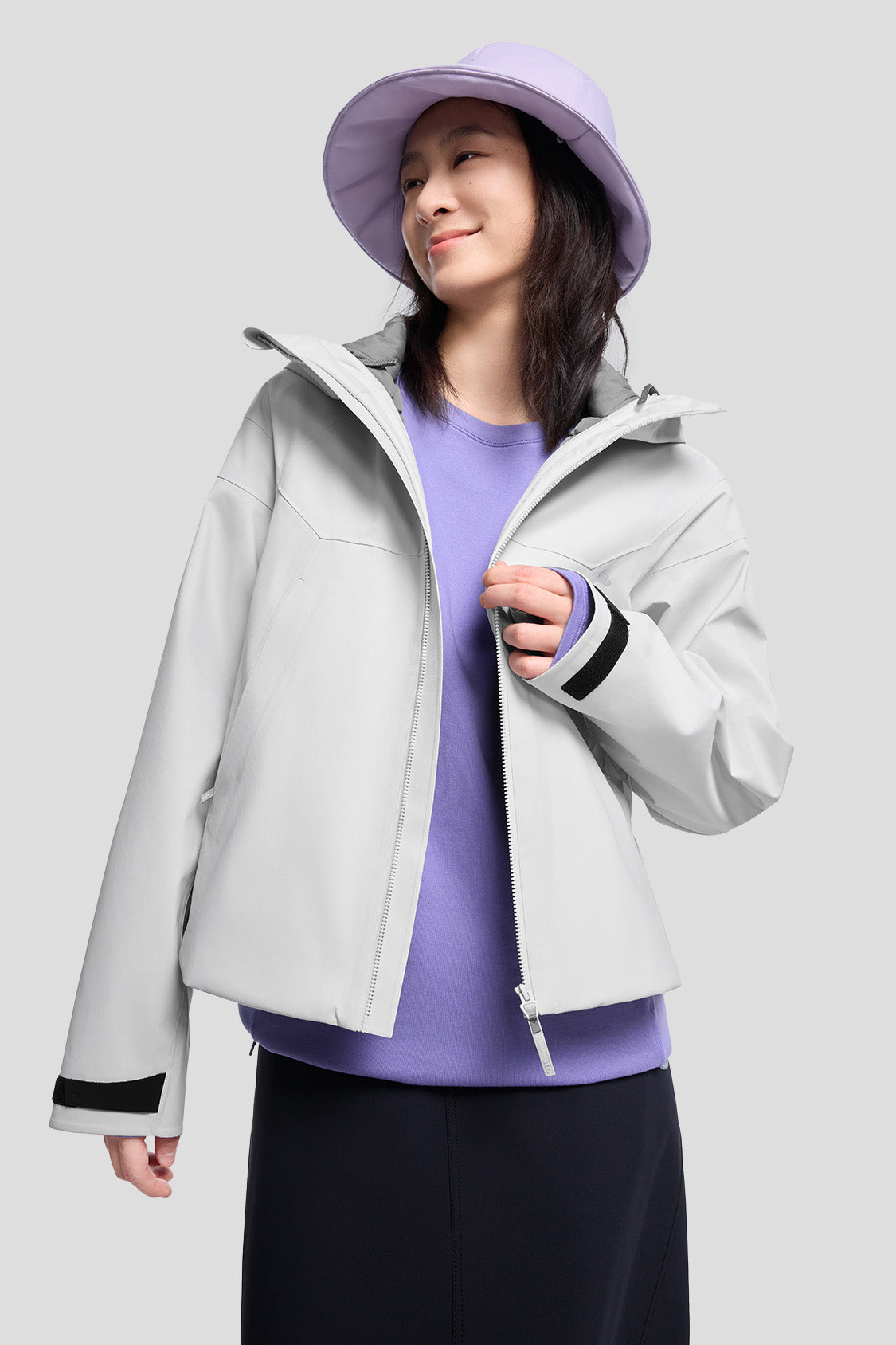 beneunder women's jackets #color_misty gray