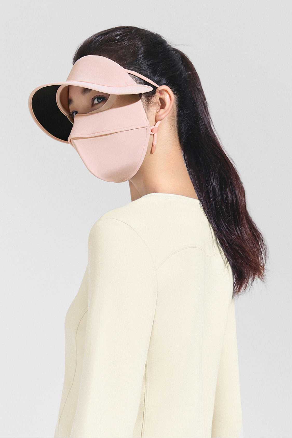 beneunder breezeshield womens all season bare touch face shield upf50 #color_pink