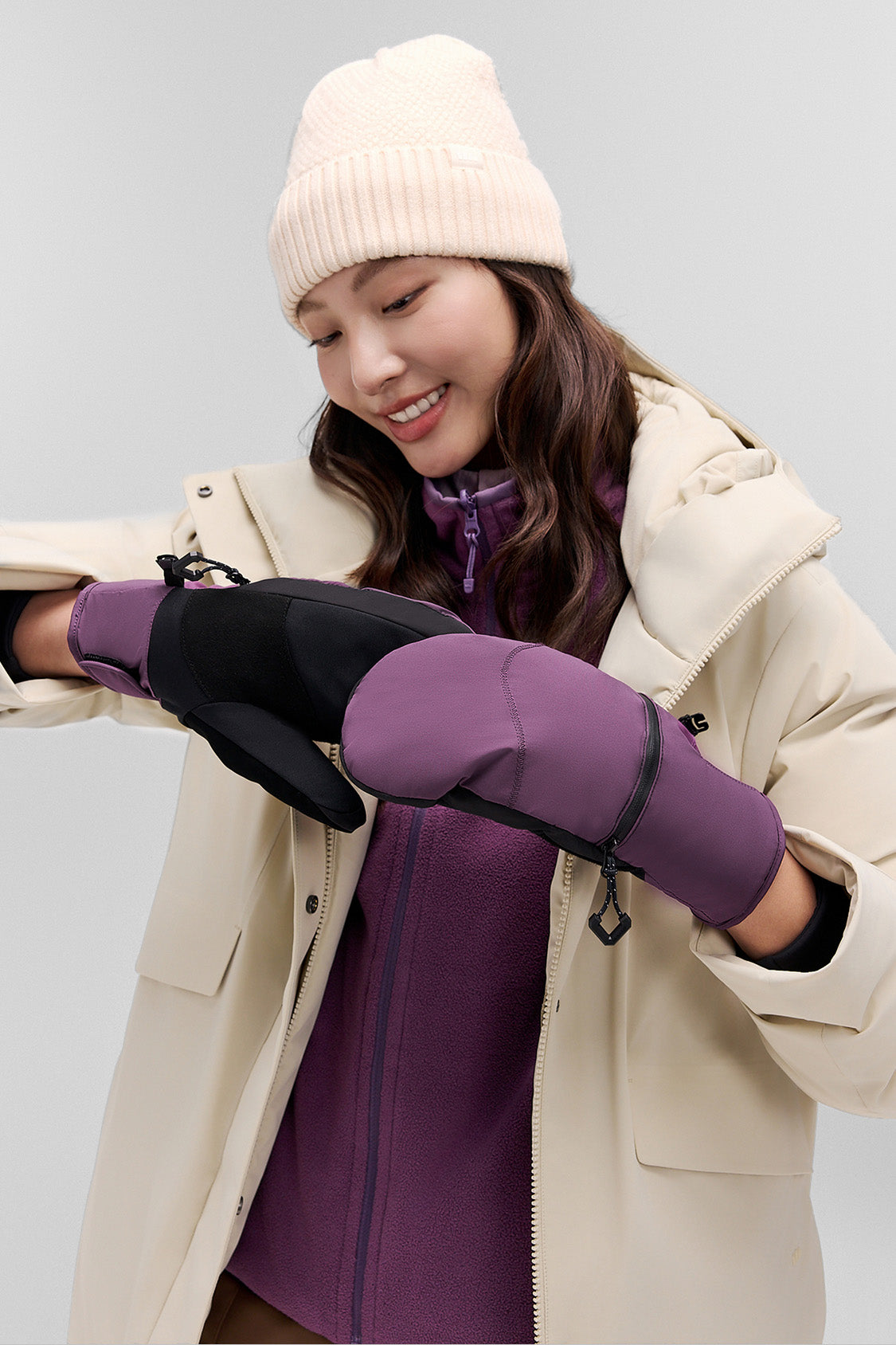 beneunder warm glove #color_purple