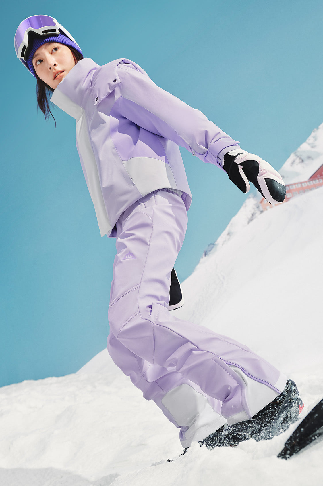 beneunder women's snow ski set #color_purple