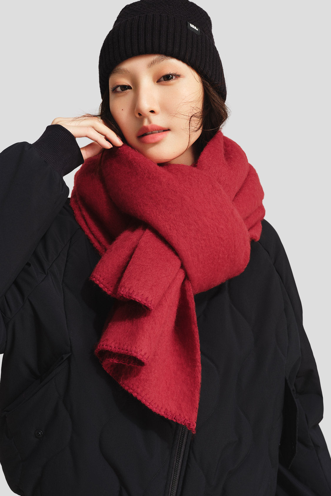 beneunder unisex wool scarf #color_red