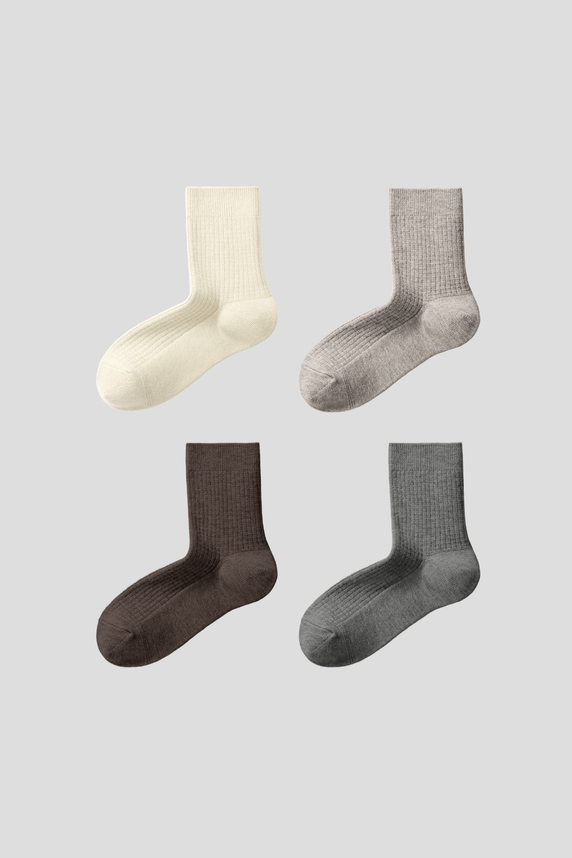 Unisex Barefeel Breathable Crew Socks (4-Pack) SF045/SF047