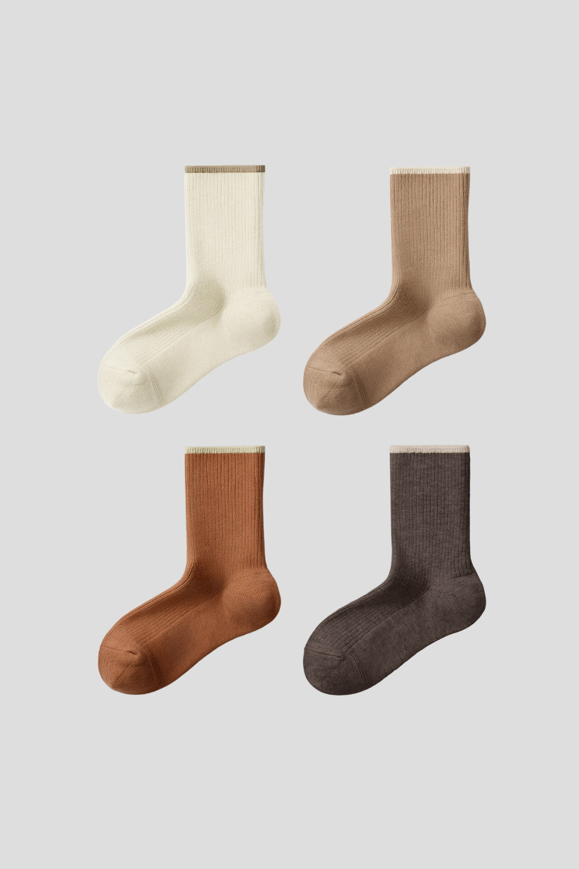 Unisex Barefeel Breathable Crew Socks (4-Pack) SF045/SF047