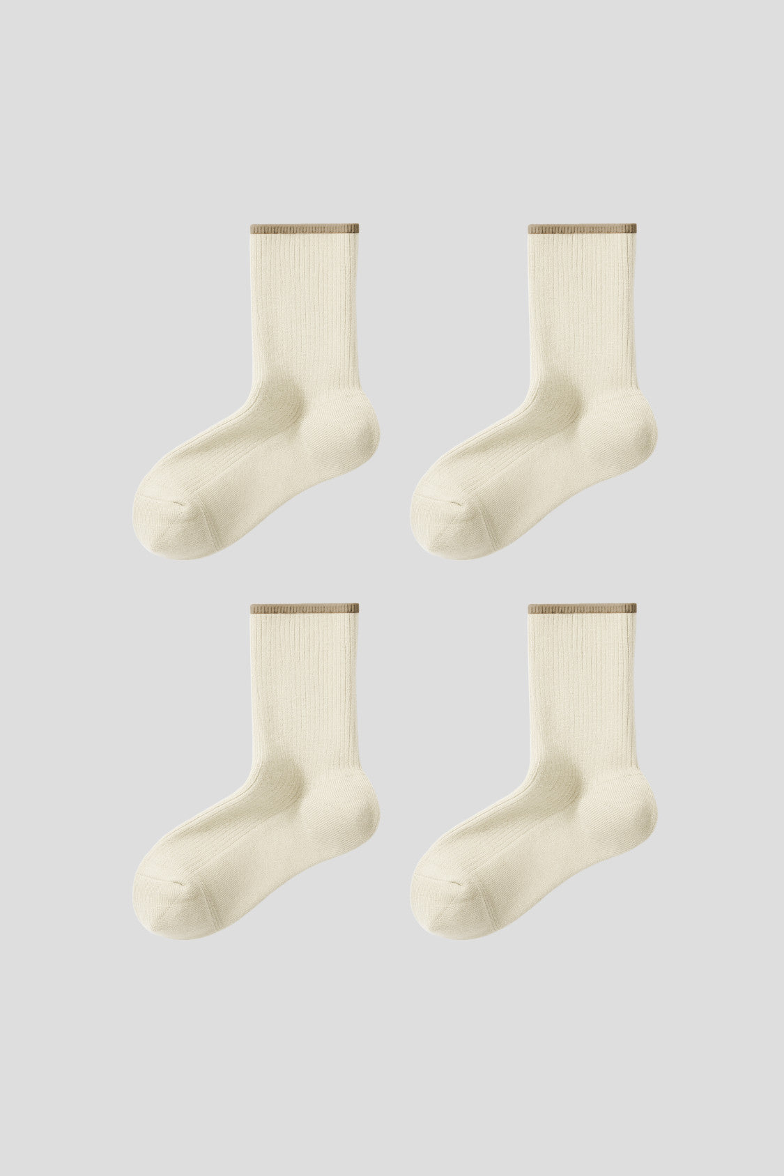 Unisex Barefeel Breathable Crew Socks (4-Pack) SF045/SF047