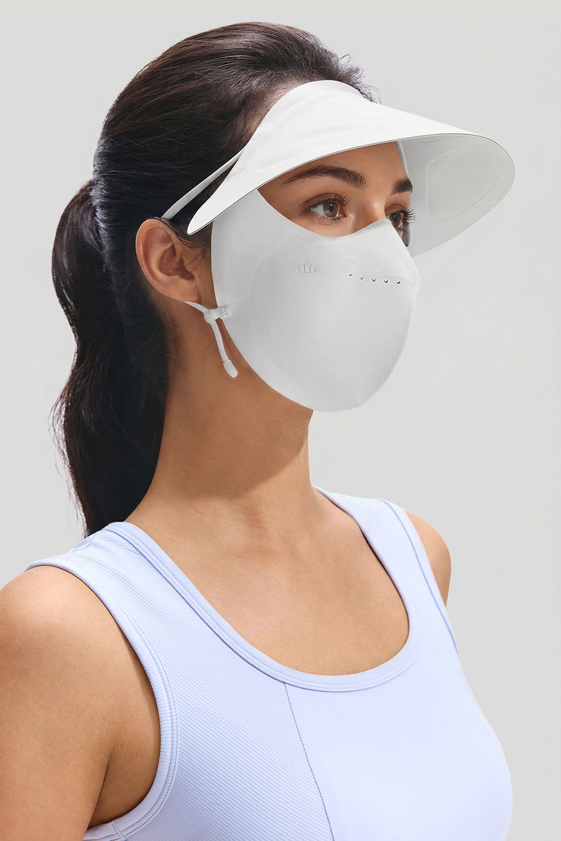 Women's Brimmed Sun Protection Face Cover UPF 50+ SS010