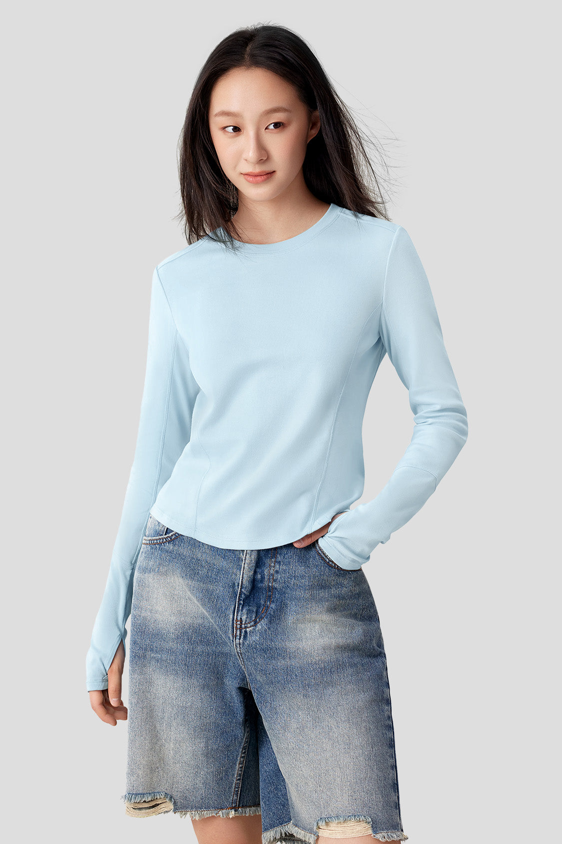 women's base layer #color_soft blue