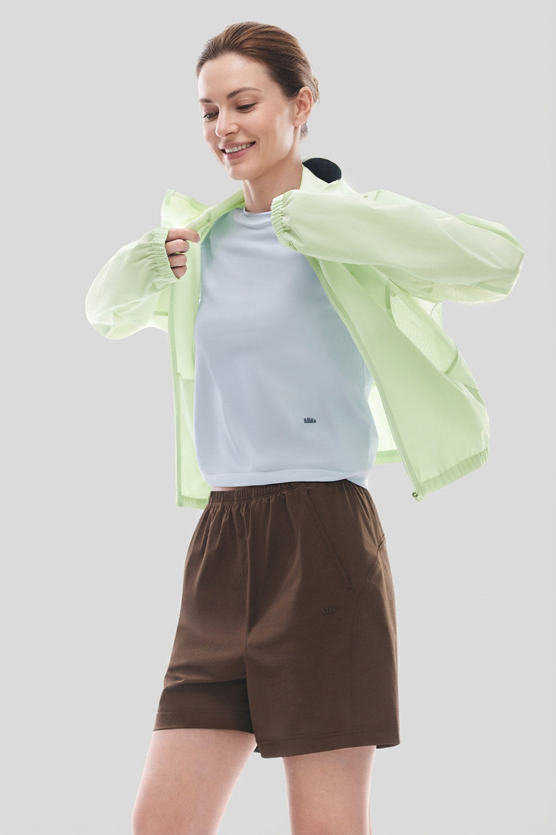 Women’s Cropped Lightweight Sun Protection Jacket UPF 50+ TS004