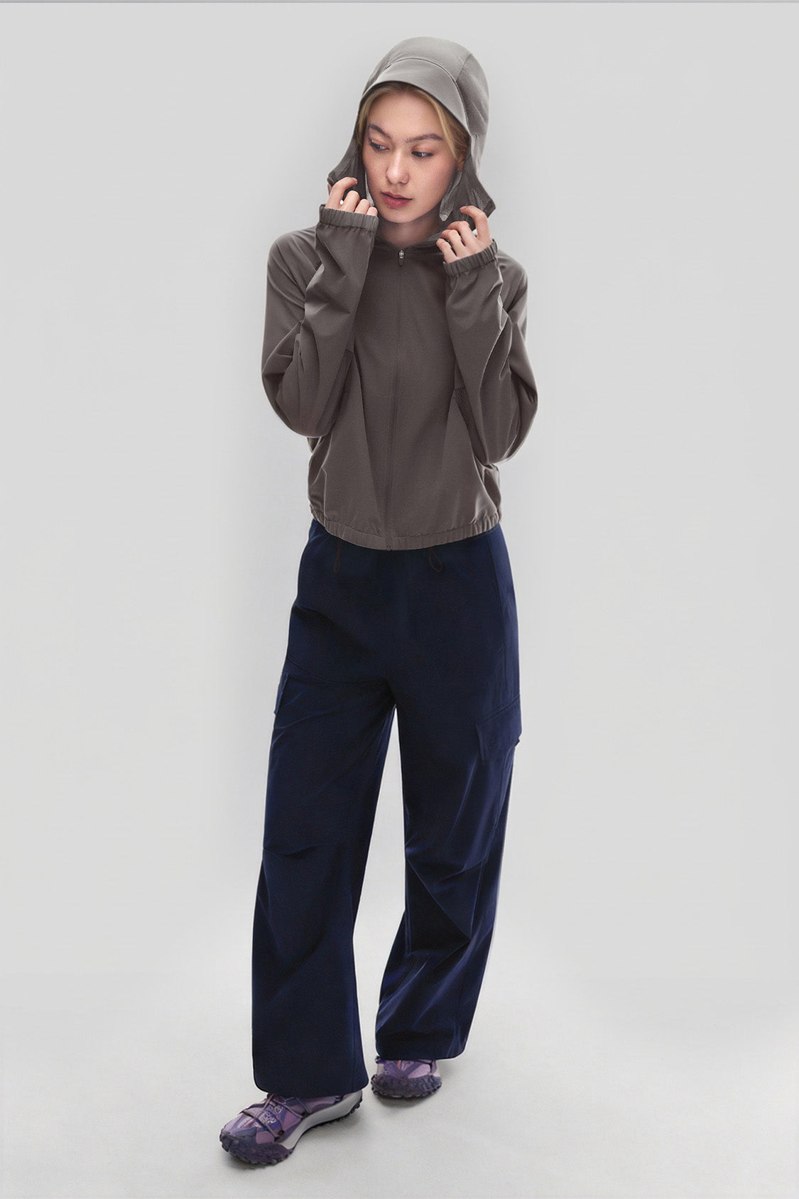 Women’s Cropped Lightweight Sun Protection Jacket UPF 50+ TS004