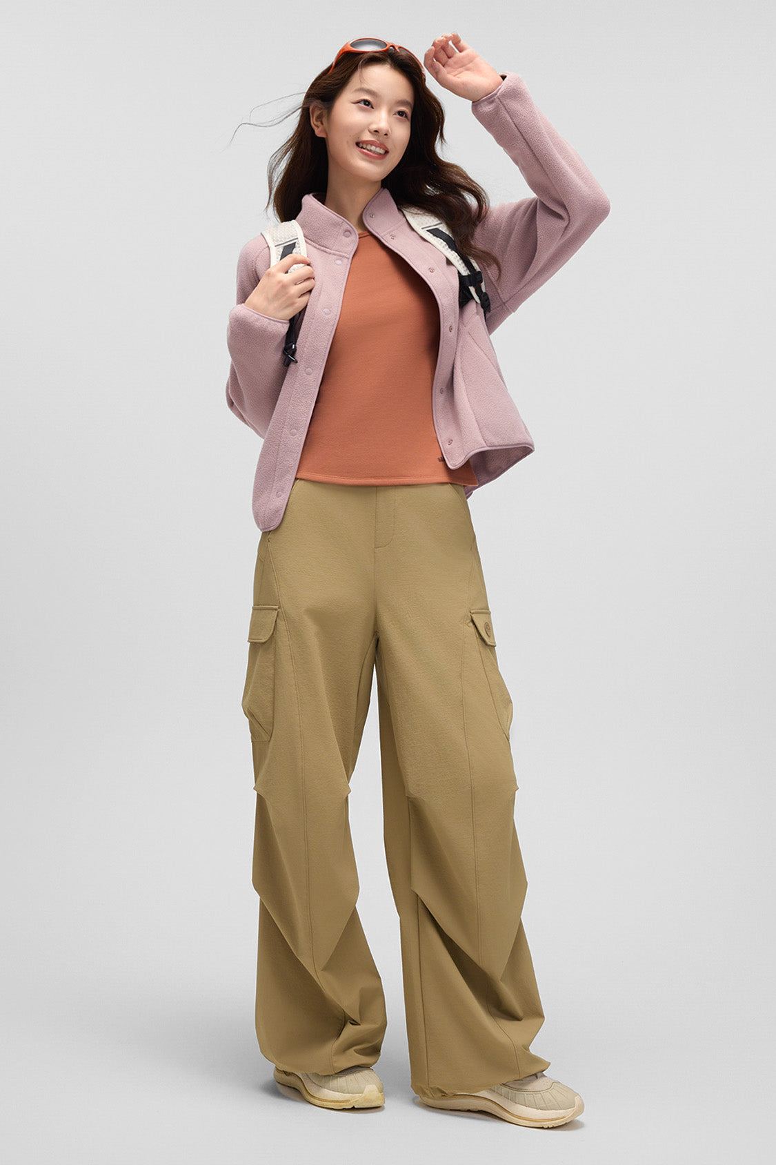 beneunder corefit womens light warmth regular fit fleece jacket#color_taupe