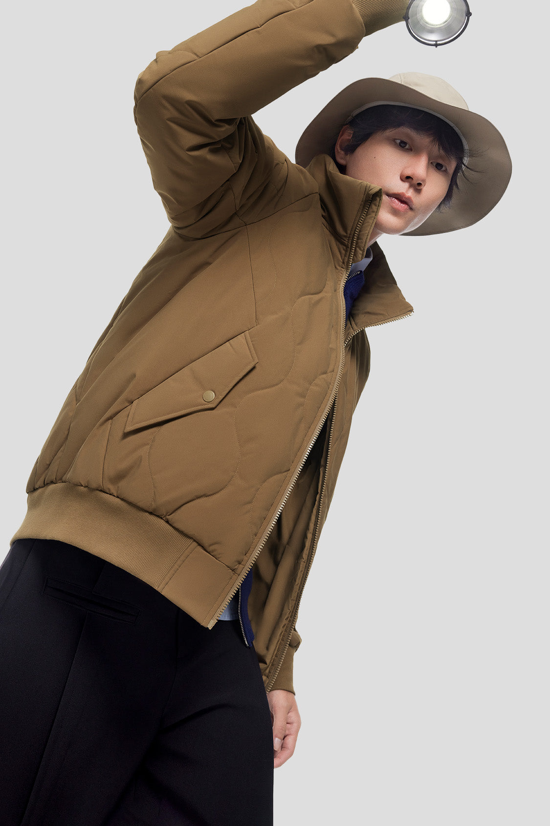 beneunder men's jacket #color_tea brown